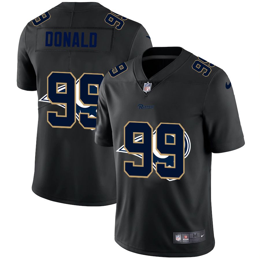 Men Los Angeles Rams 99 Donald Black shadow Nike NFL Jersey